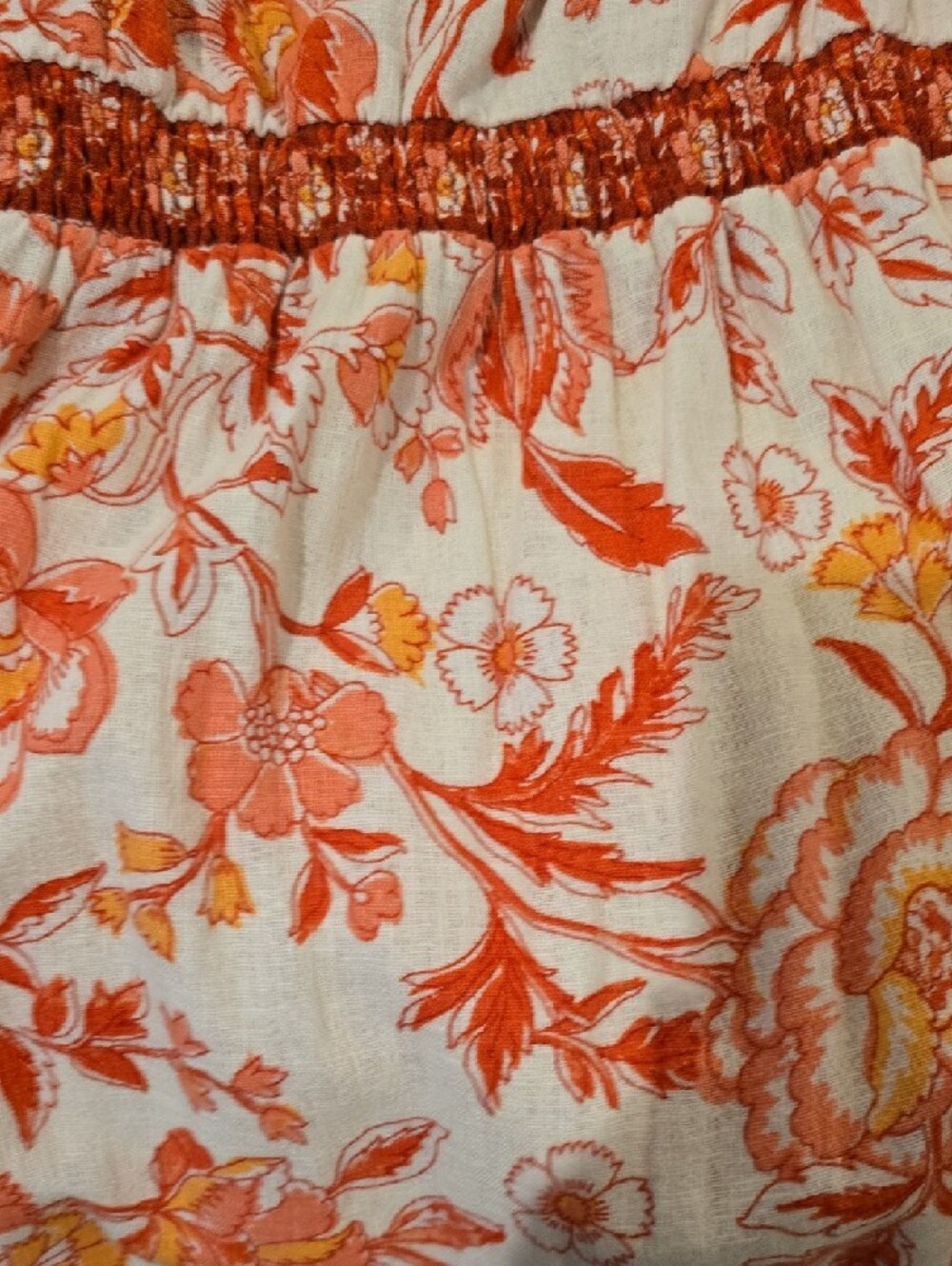 Rachel Zoe Orange and Cream Floral Maxi Dress - Picture 4 of 4